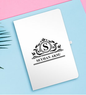 BK Gift Kişiye Özel İsimli Beyaz Defter - 12