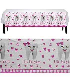 Diş Buğdayı Masa Örtüsü, 180 cm x 120 cm, Pembe