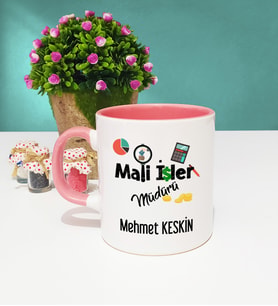 Mali İşler Müdürü Kupa Bardak Pembe
