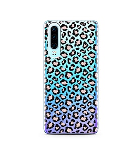 Leopar Tasarımlı Süper Şeffaf Silikon Telefon Kılıfı Huawei P30  