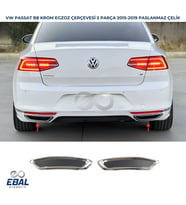 VW Passat B8 Krom Egzoz Görünümlü Difüzör 2015-2019 Arası P.Çelik