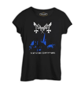 Mayhem - De Mysteriis Dom Sathanas Siyah Kadın Tshirt