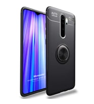 Microsonic Xiaomi Redmi Note 8 Pro Kılıf Kickstand Ring Holder Siyah