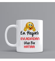 Hatıra Temalı Kupa Bardak"En Hayırlı Evladından Bir Hatıra" Kişiye Özel Kupa Z81