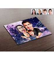 BK Gift Kişiye Özel Aile Karikatürlü Ahşap Puzzle-4