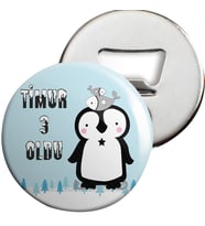 Balıklı Penguen Konsept Açacaklı Magnet Kişiye Özel