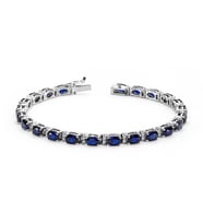 Lova Pırlantalı Oval Safir Bileklik - 4080005