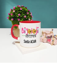 Biyoloji Öğretmeni Kupa Bardak Kırmızı