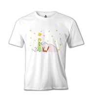 Küçük Prens - Gezegen Beyaz Erkek Tshirt