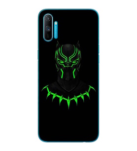 Black Panter Tasarım Süper Şeffaf Silikon Telefon Kılıfı Oppo Realmi C3