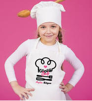 BK Gift Kişiye Özel Küçük Şef Kız Çocuk Mutfak Önlüğü  6