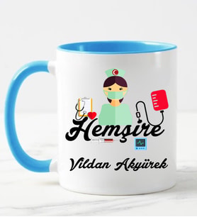 Hemşire Kupa Bardağı Mavi