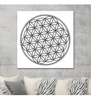 Yaşam Çiçeği - Kutsal Geometri Sihirli Titreşimler Kanvas Tablo