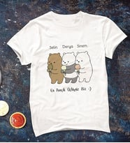 We Bare Bears 3'lü Kişiye Özel Tişört