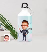 BK Gift Kişiye Özel Erkek Çocuk Karikatürlü Metal Suluk 500 Ml  2