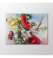 Arty Tablo Suluboya Çiçekler Tablo (Karışık)
