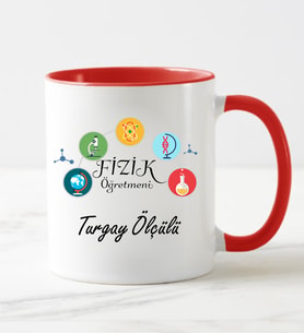 Fizik Öğretmeni Kupa Bardağı Kırmızı