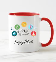 Fizik Öğretmeni Kupa Bardağı Kırmızı