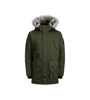 Jack Jones Erkek Günlük Mont 12157936-FOREST-NIGHT Yeşil Jcomeyland Parka