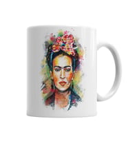 Frida Kahlo Renkli Çiçekli Kupa Bardak Porselen
