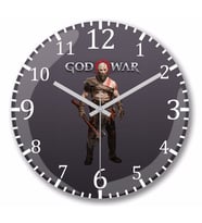 God Of War Kratos Duvar Saati Bombeli Gercek Cam