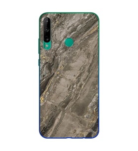 Gri Mermer Tasarımlı Süper Şeffaf Silikon Telefon Kılıfı Huawei P40 Lite E