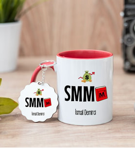 Mali Müşavir Kırmızı Kupa Bardak Ve Anahtarlık Set