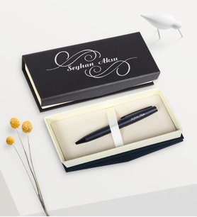 BK Gift Kişiye Özel Vip 675-T Mat Siyah Metal Tükenmez