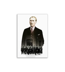 Atatürk Posteri Deri Tablo 50x70cm