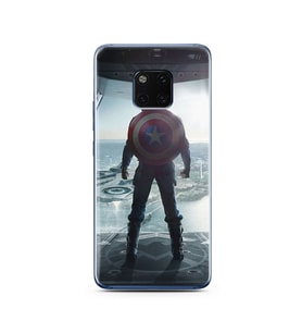 Kaptan Amerika Tasarım Süper Şeffaf Silikon Telefon Kılıfı Huawei Mate 20 Pro 