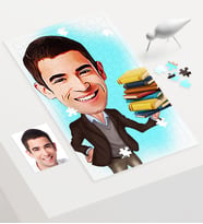 BK Gift Kişiye Özel Bay Öğretmen Karikatür 240 Parça A3 Puzzle 2