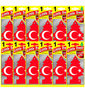 Little Trees TÜRK Bayrağı Vanilya Aromalı Oto Kokusu 12 Adet (Karışık)