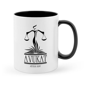 BK Gift Kişiye Özel Mesleki Avukat Siyah Kupa Bardak  9