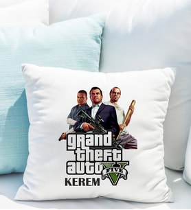 GTA 5 Oyuncu Yastığı Kişiye Özel
