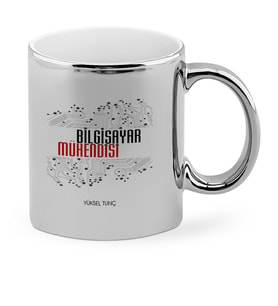 BK Gift Kişiye Özel Mesleki Bilgisayar Mühendisi Krom Kupa Bardak  2