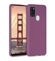 Microsonic Matte Silicone Samsung Galaxy A21s Kılıf Mor