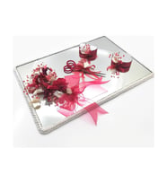 Lora Davet Söz, Nişan, Yüzük Tepsisi (1 Adet) Kırmızı - 53007