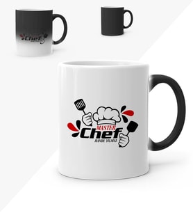 BK Gift Kişiye Özel Chef Sihirli Kupa Bardak  3