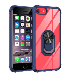 Microsonic Apple iPhone 6S Kılıf Grande Clear Ring Holder Lacivert