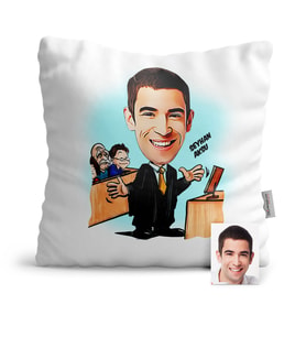 BK Gift Kişiye Özel Avukat Karikatür  Yastık  6