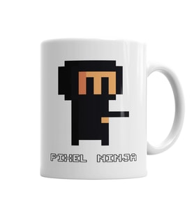 Pixel Ninja Kupa Bardak Porselen