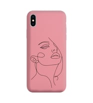 Iphone Xs Max Çizgi Tasarımlı Pudra Lansman Telefon Kılıfı