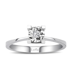 Lova 0,50 Karat Efektli Pırlanta Tektaş Yüzük - 1040102