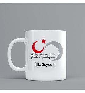 19 Mayıs Temalı  Hediye Kupa Bardak Kişiye Özel Hediye W4