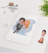 BK Gift Kişiye Özel Sevgililer Günü Temalı Evleniyoruz Karikatürlü Beyaz Defter-5