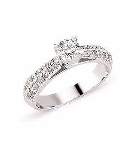 Tektaş Pırlanta Yüzük 0.49 CT G-VS 3.85 Gram 18 Ayar Altın