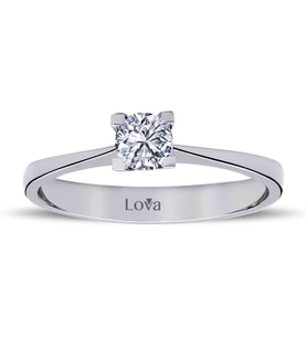 Lova E Renk 0,46 Karat Pırlanta Tektaş Yüzük - 1030003