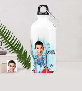 BK Gift Kişiye Özel Bay Diş Hekimi Karikatürlü Metal Suluk 500 Ml 2