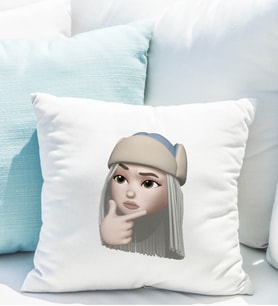 Emoji Kız Stiker Yastığı