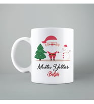 Mutlu Yıllar Noel Baba Yılbaşı Kupası Kişiye Özel